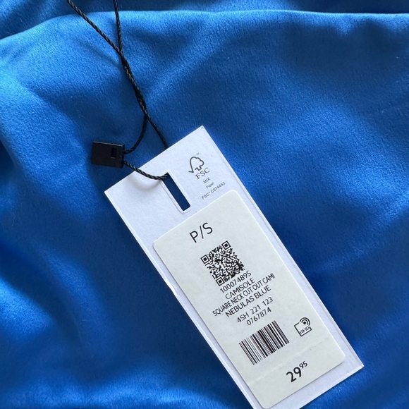 Dynamite Blue Silk Top - Picture 6 of 6